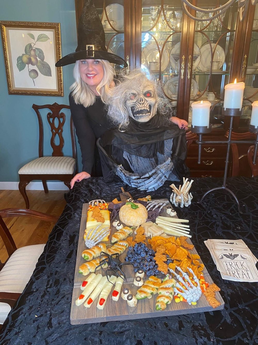 Suzanne Fanning with Cheese Board